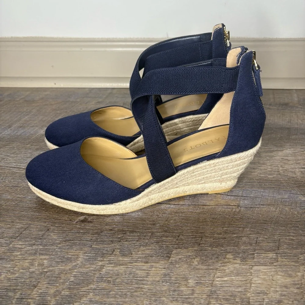 Talbots LYNDSAY D'ORSAY ESPADRILLE WEDGES - Picture 5 of 12